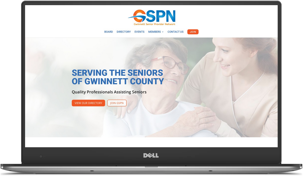 GSPN website on laptop computer